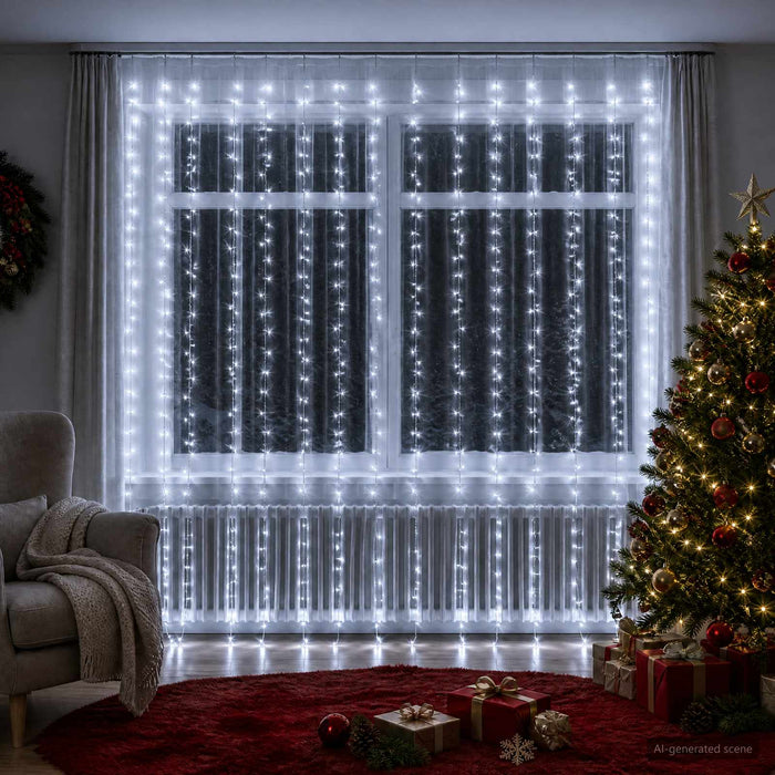 Perdea de lumini 600 LED-uri Alb rece 600 x 300 cm - WALTI WALTI