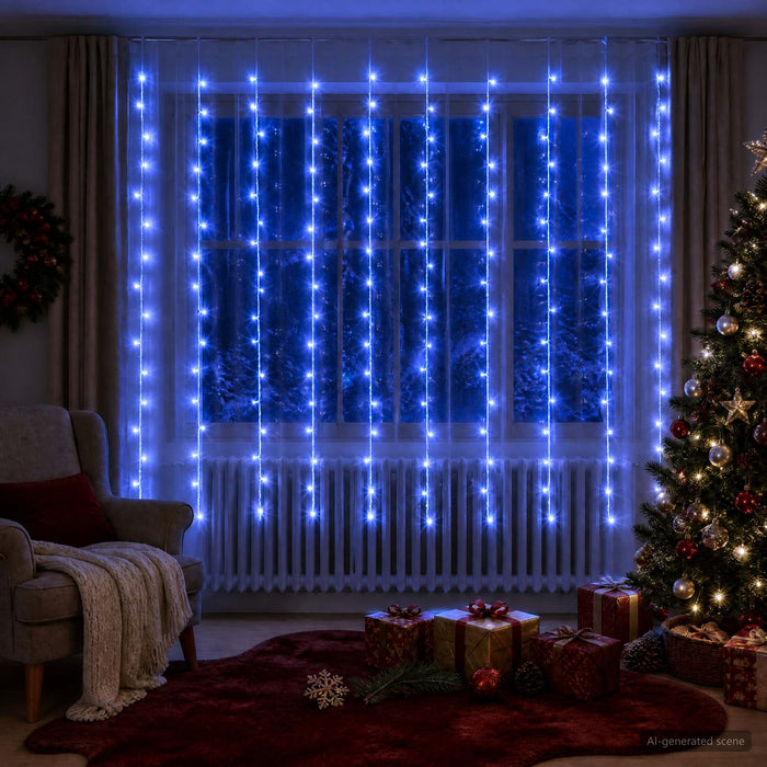 Perdea de lumini 200 LED-uri Albastru 300 x 200 cm - WALTI WALTI