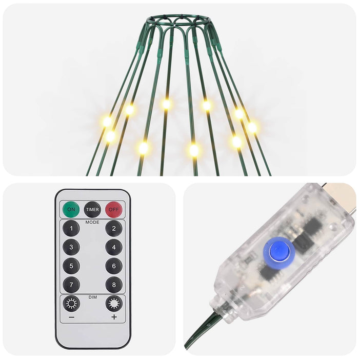 Lumini pentru bradul de Crăciun 210 LED-uri Alb cald 210 cm - WALTI WALTI