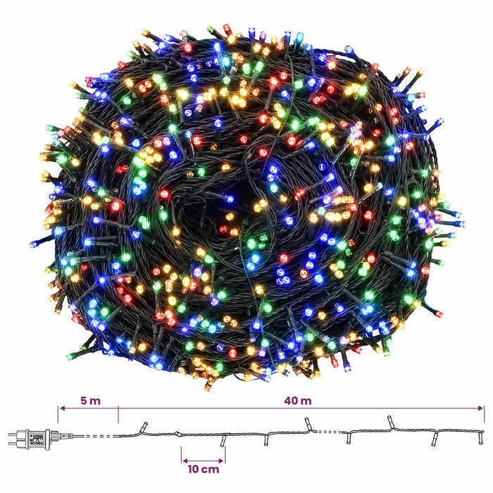 Instalație de Crăciun cu două culori 400 LED-uri Multicolor WALTI