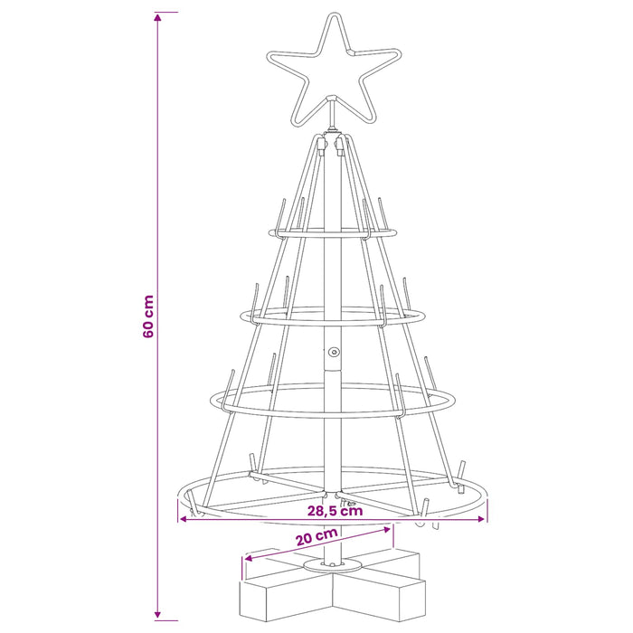 Pom de Crăciun din metal KUOPIO 60 cm Oțel Alb - WALTI WALTI