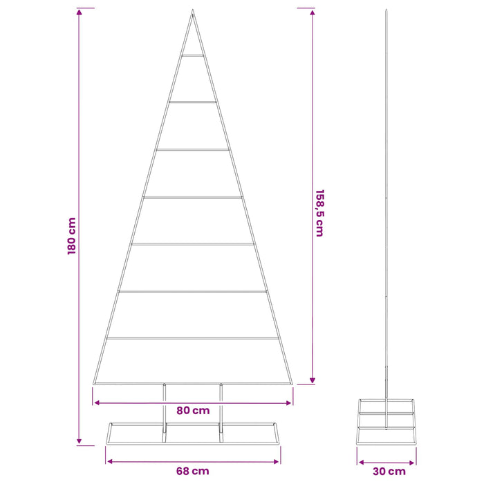 Pom de Crăciun din metal KUOPIO 180 cm Oțel vopsit în pulbere WALTI