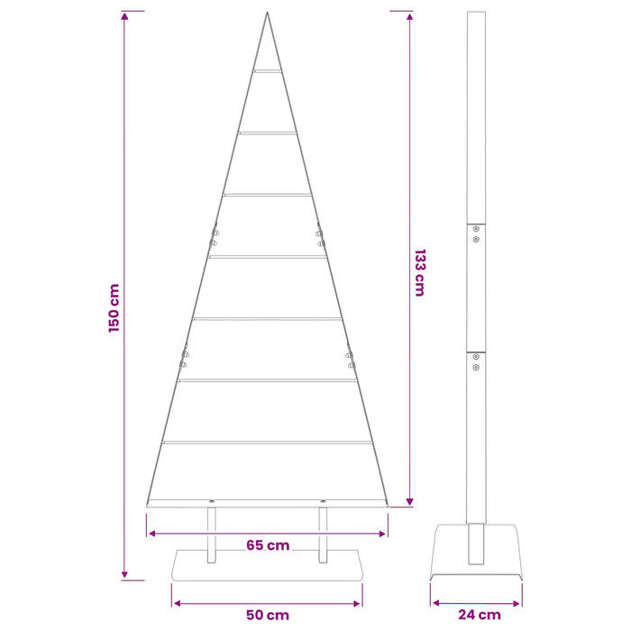 Pom de Crăciun din metal KUOPIO 150 cm Oțel Auriu WALTI