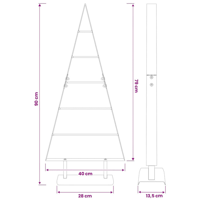 Pom de Crăciun din metal KUOPIO 90 cm Oțel Alb - WALTI WALTI