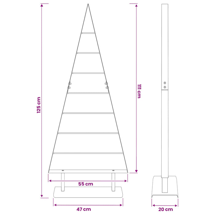 Pom de Crăciun din metal KUOPIO 125 cm Oțel Alb - WALTI WALTI