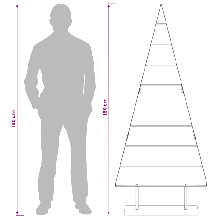 Pom de Crăciun din metal KUOPIO 180 cm Oțel Alb WALTI