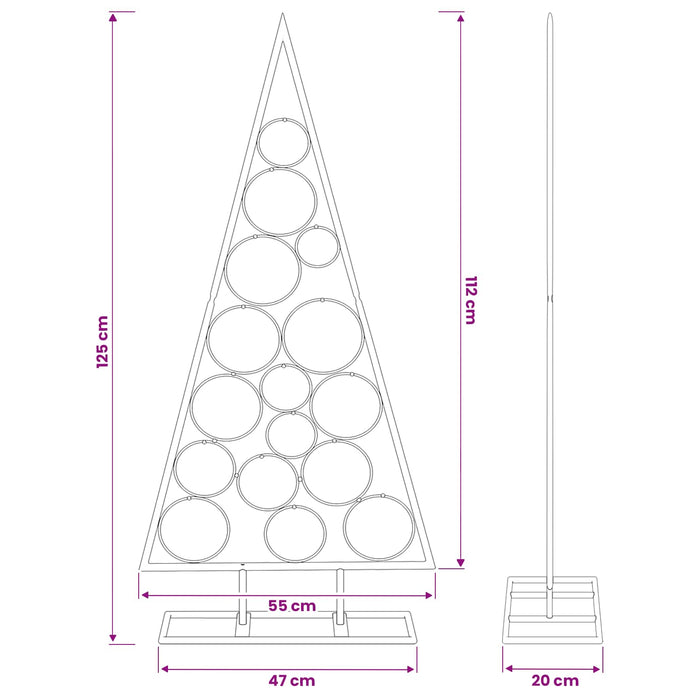 Pom de Crăciun din metal KUOPIO 125 cm Oțel Alb WALTI