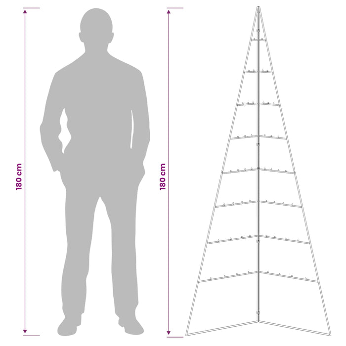 Pom de Crăciun din metal KUOPIO 180 cm Oțel Auriu WALTI