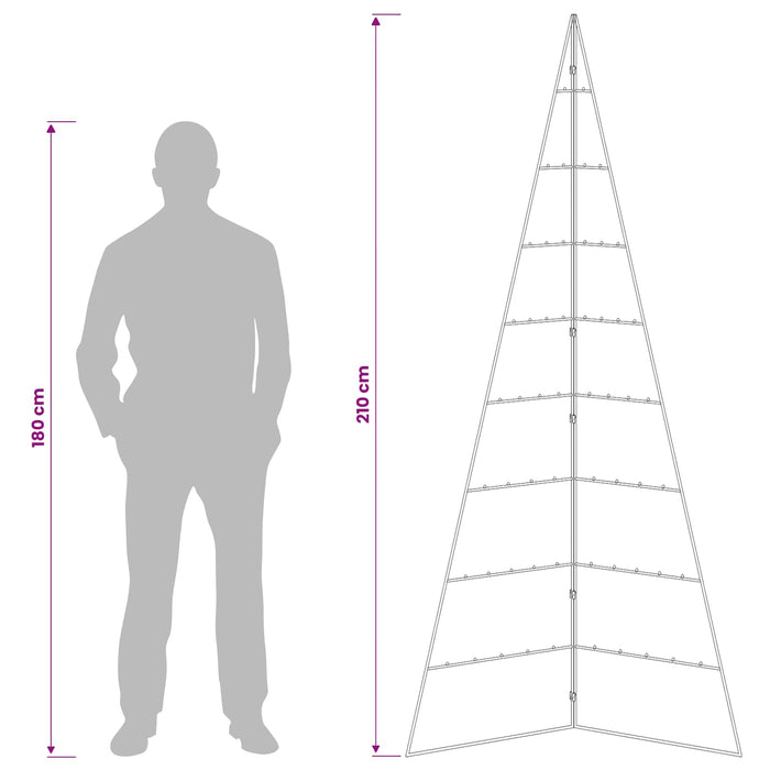 Pom de Crăciun din metal KUOPIO 210 cm Oțel Alb WALTI