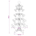 Pom de Crăciun din metal KUOPIO 150 cm oțel White - WALTI WALTI