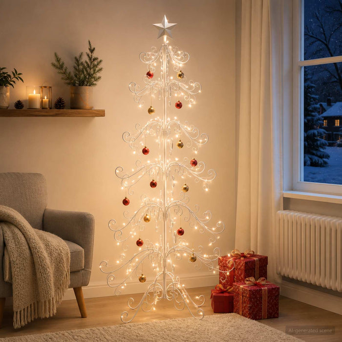 Pom de Crăciun din metal KUOPIO 180 cm oțel White WALTI