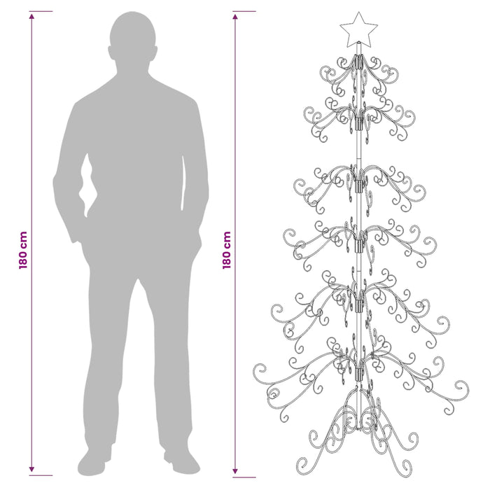 Pom de Crăciun din metal KUOPIO 180 cm oțel White WALTI