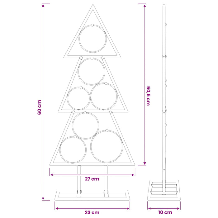 Pom de Crăciun din metal KUOPIO 60 cm Oțel Alb - WALTI WALTI