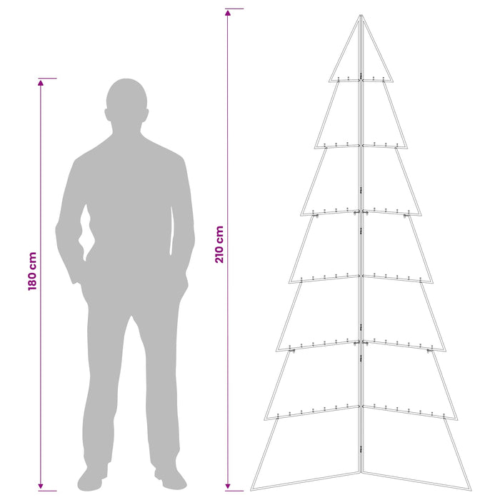 Pom de Crăciun din metal KUOPIO 210 cm Oțel Auriu WALTI