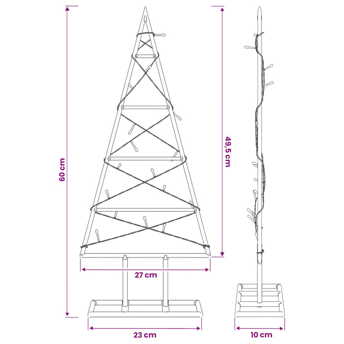 Pom de Crăciun din metal KUOPIO 60 cm Alb cald - WALTI WALTI