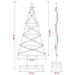 Pom de Crăciun din metal KUOPIO 60 cm Alb cald - WALTI WALTI