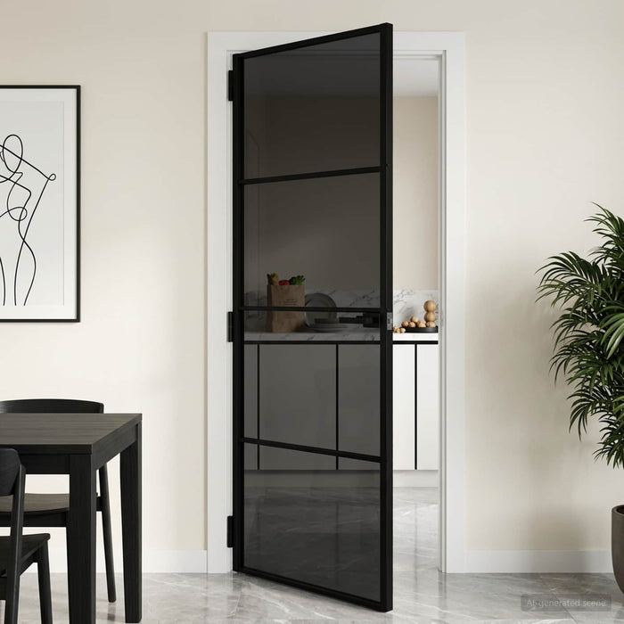 Ușă de interior 76 x 201,5 cm Sticlă Temperată și Aluminiu - WALTI WALTI