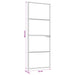 Ușă de interior 76 x 201,5 cm Sticlă Temperată și Aluminiu - WALTI WALTI