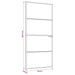 Ușă de interior 93 x 201,5 cm Sticlă Temperată și Aluminiu - WALTI WALTI