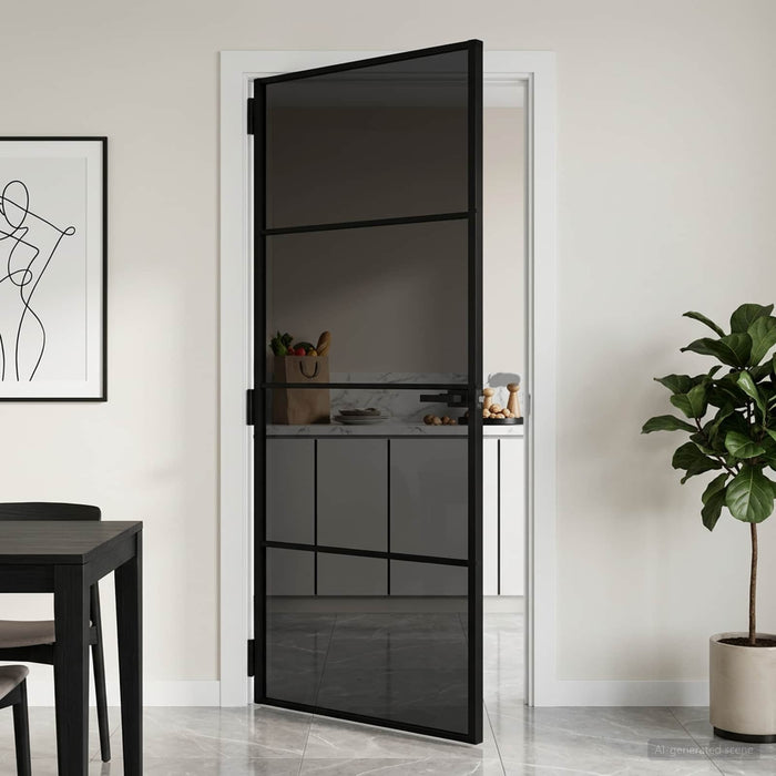 Ușă de interior 102,5 x 201,5 cm Sticlă Temperată și Aluminiu WALTI