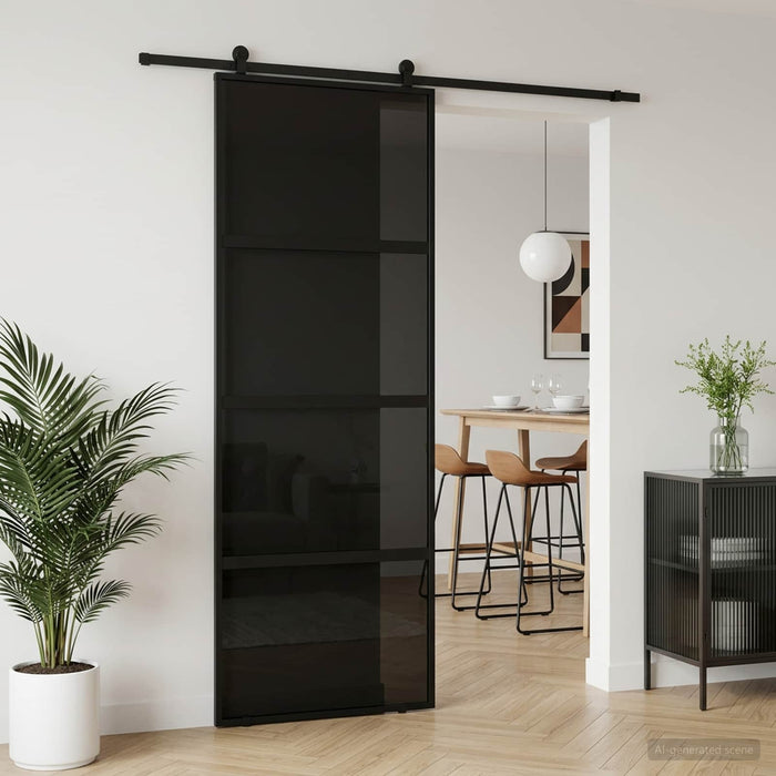 Ușă glisantă 76 x 205 cm Sticlă Temperată și Aluminiu WALTI