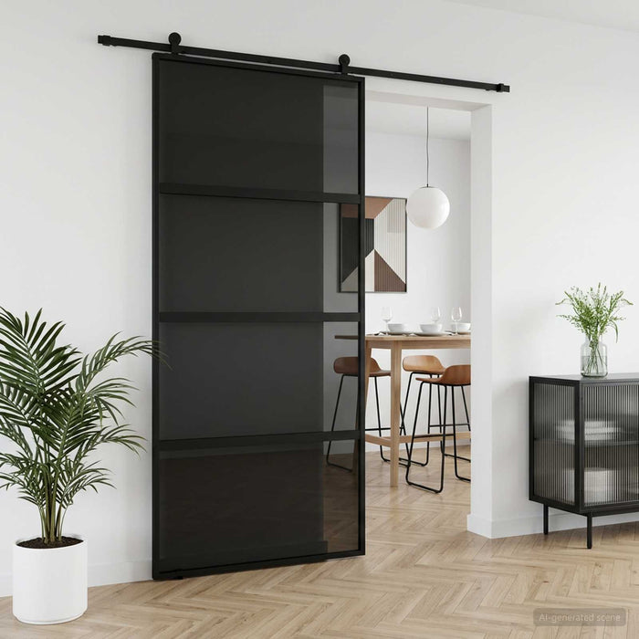 Ușă glisantă 102.5 x 205 cm Sticlă Temperată și Aluminiu WALTI
