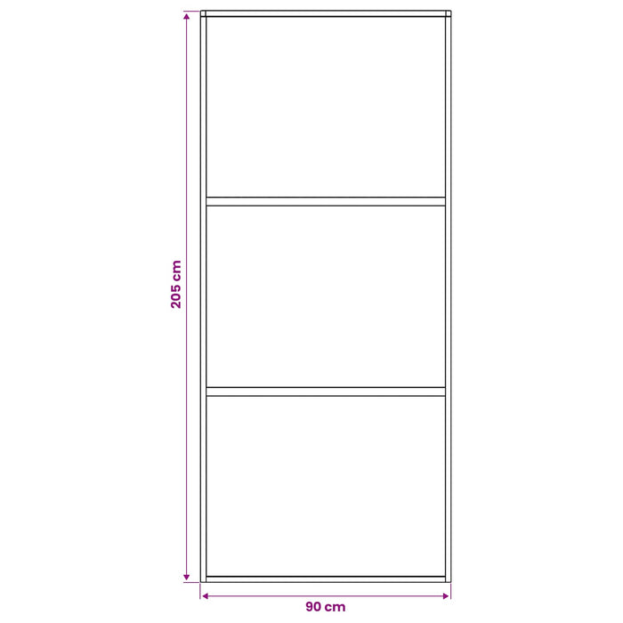 Ușă glisantă 90 x 205 cm Sticlă Temperată și Aluminiu WALTI