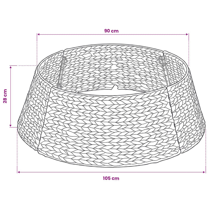 Guler pentru Pomul de Crăciun Rotund Maro Ø 105 x 28 cm - WALTI WALTI