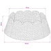 Guler pentru Pomul de Crăciun Rotund Alb Diam. 90 x 28 cm - WALTI WALTI