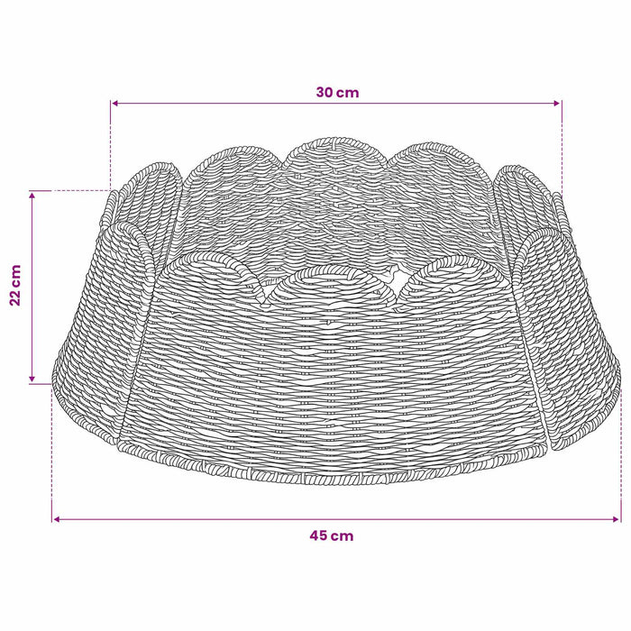 Guler pentru Pomul de Crăciun Rotund natural Diam. 45 x 22 cm - WALTI WALTI