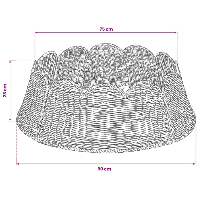 Guler pentru Pomul de Crăciun Rotund natural Ø 90 x 28 cm - WALTI WALTI