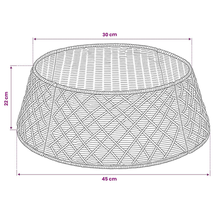Guler pentru Pomul de Crăciun Rotund natural Diam. 45 x 22 cm - WALTI WALTI