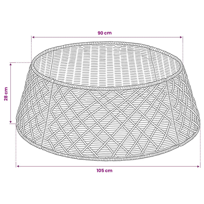 Guler pentru Pomul de Crăciun Rotund natural Diam. 105 x 28 cm WALTI