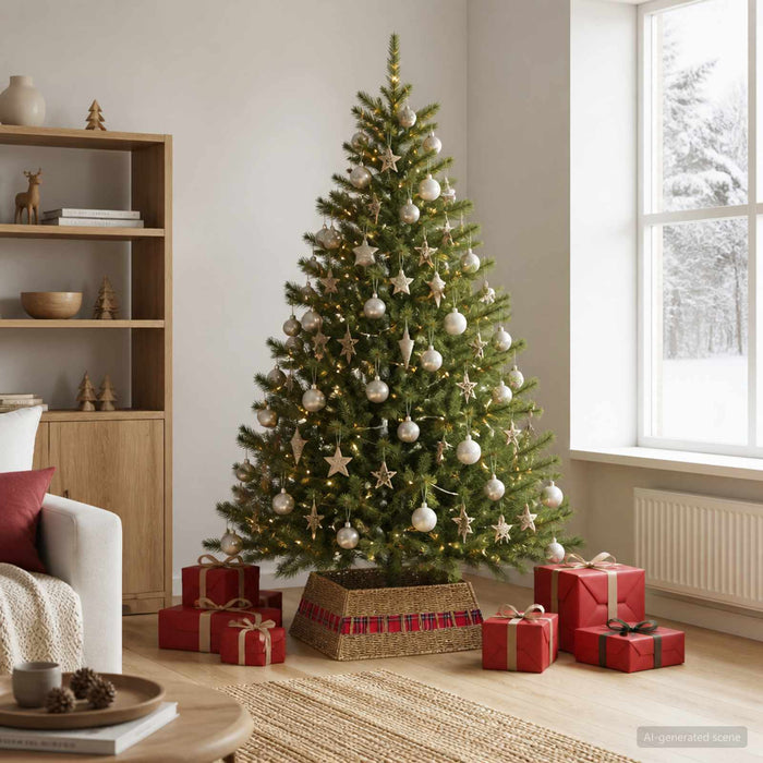 Guler pentru Pomul de Crăciun Pătrat natural 70 x 70 x 28 cm - WALTI WALTI