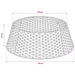 Guler pentru Pomul de Crăciun Rotund Gri Diam. 45 x 22 cm - WALTI WALTI