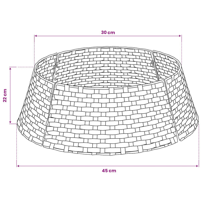 Guler pentru Pomul de Crăciun Rotund Maro deschis - WALTI WALTI