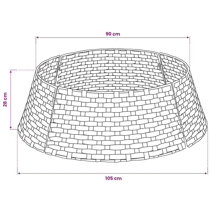 Guler pentru Pomul de Crăciun Rotund Maro deschis - WALTI WALTI