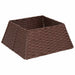 Guler pentru Pomul de Crăciun Pătrat Maro închis poliratan - WALTI WALTI