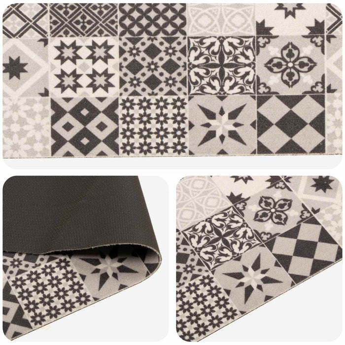 Covor de bucătărie Mozaic gri 180 x 60 cm 100% Poliamidă WALTI