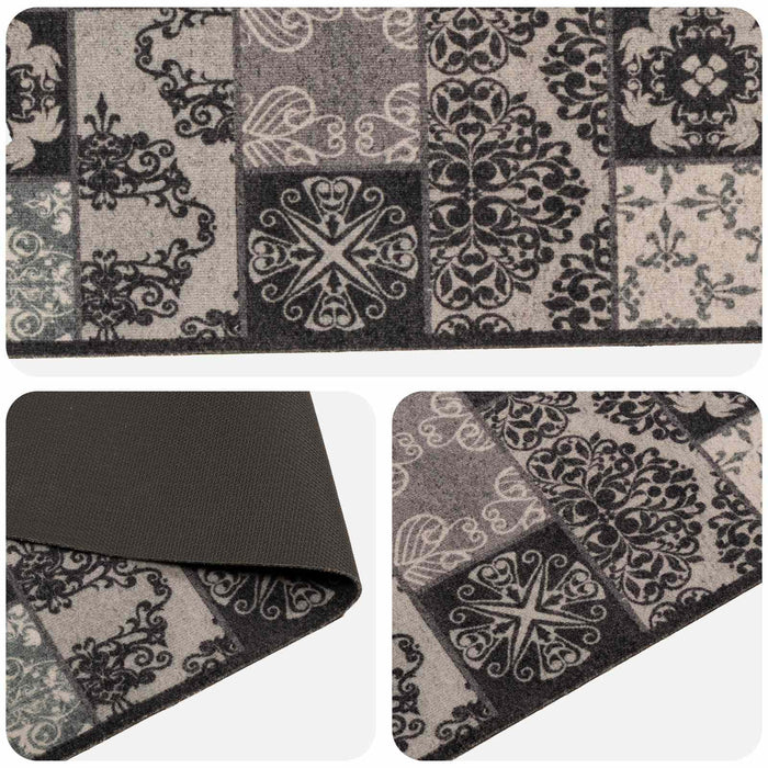 Covor de bucătărie mozaic negru 300 x 60 cm 100% Poliamidă WALTI