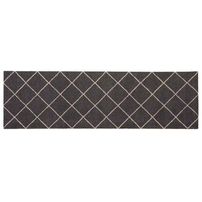 Covor de bucătărie Antracit în carouri 300 x 60 cm WALTI
