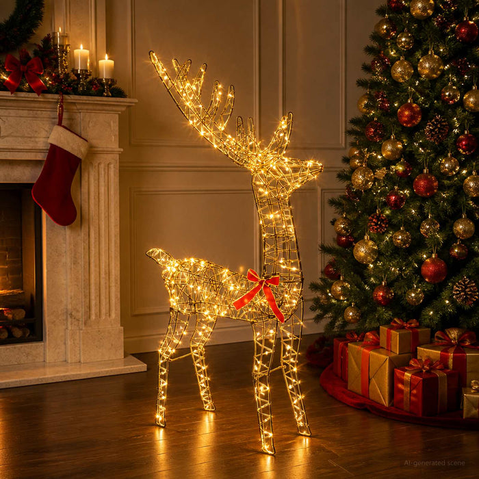 Cerb de Crăciun 3D LOVIISA 300 LED-uri Alb cald - WALTI WALTI