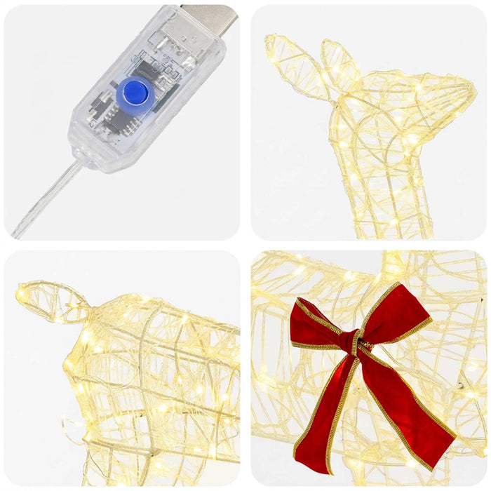 Cerb de Crăciun 3D LOVIISA 110 LED-uri Alb cald - WALTI WALTI