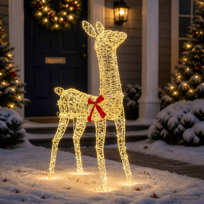 Cerb de Crăciun 3D LOVIISA 110 LED-uri Alb cald - WALTI WALTI