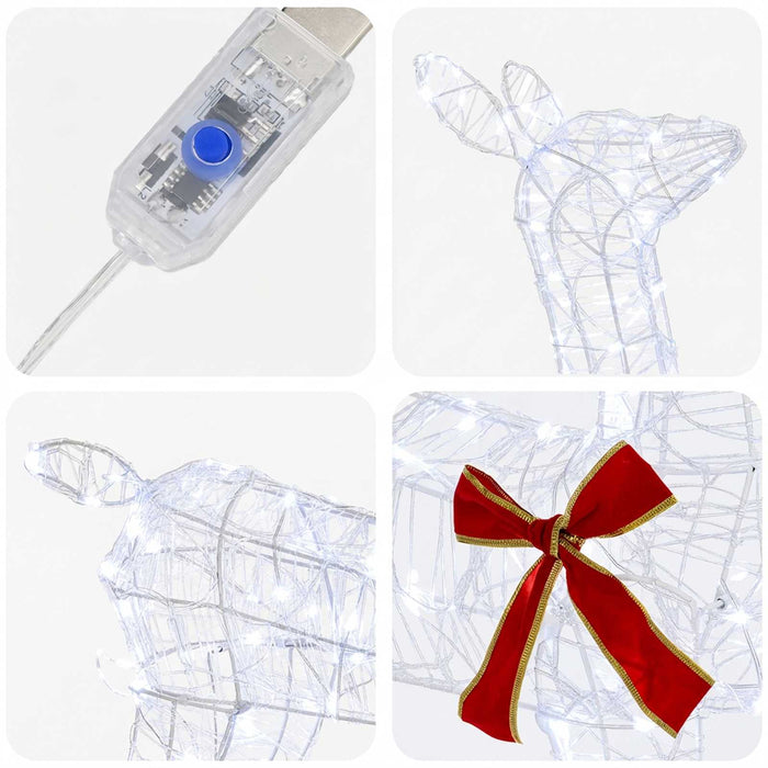 Cerb de Crăciun 3D LOVIISA 110 LED-uri Alb rece WALTI