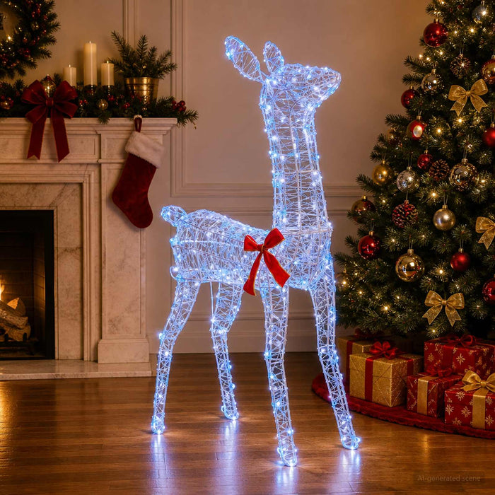 Cerb de Crăciun 3D LOVIISA 110 LED-uri Albastru - WALTI WALTI