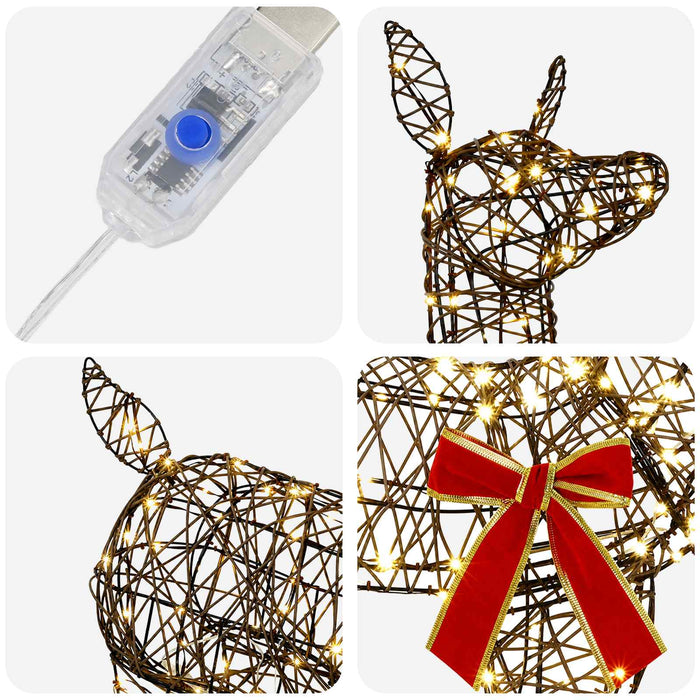 Cerb de Crăciun 3D LOVIISA 110 LED-uri Alb cald - WALTI WALTI
