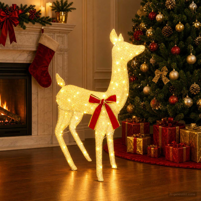 Cerb de Crăciun 3D LOVIISA 110 LED-uri Alb cald - WALTI WALTI