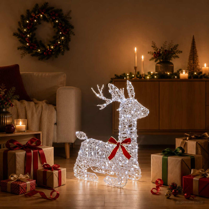 Cerb de Crăciun 3D LOVIISA 140 LED-uri Alb rece 55 x 22 x 63 cm - WALTI WALTI