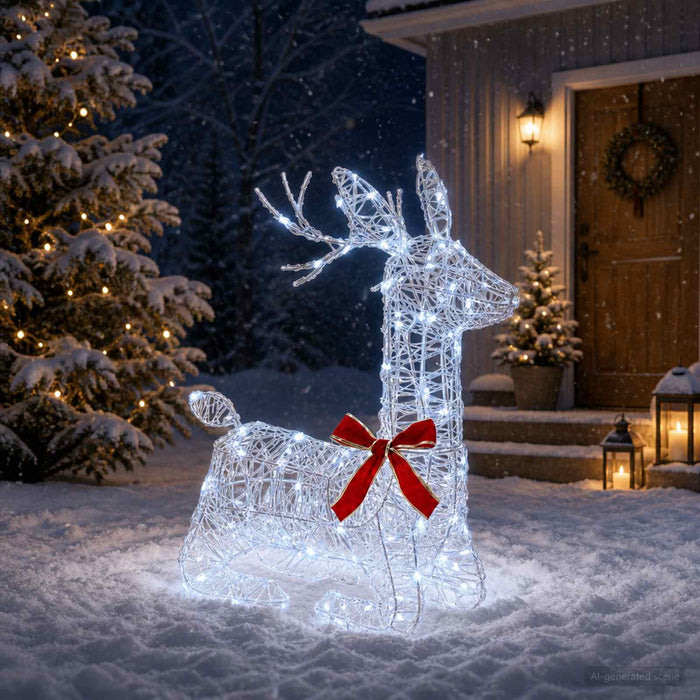 Cerb de Crăciun 3D LOVIISA 140 LED-uri Alb rece 55 x 22 x 63 cm - WALTI WALTI